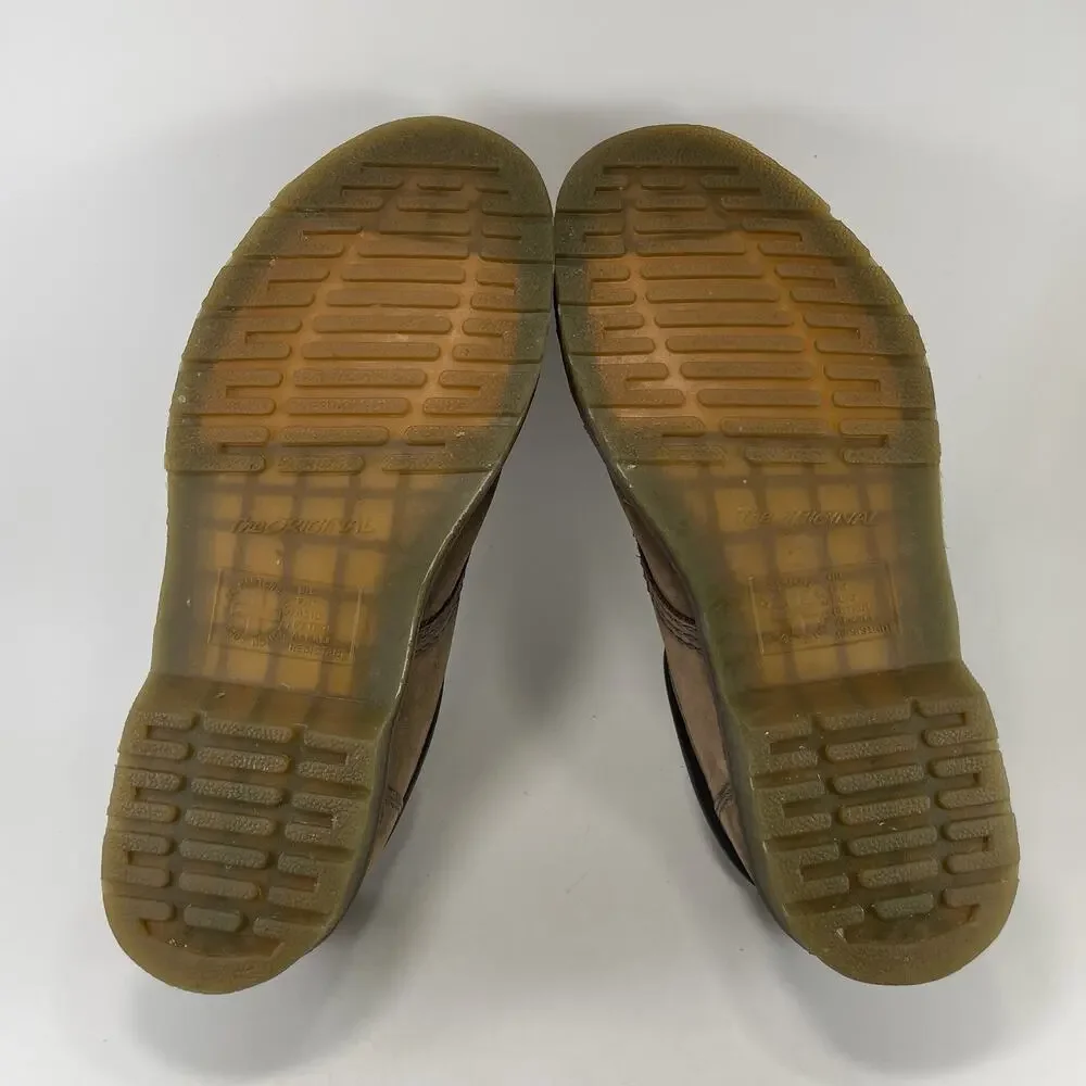 Dr Martens 8053 Brown Crazy Horse Leather Oxfords Mens Size 11 Padded 4-Eye